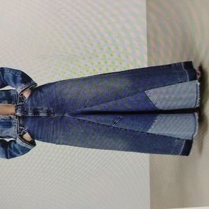 ZARA Denim Patch Maxi Skirt/Size M/New with tags